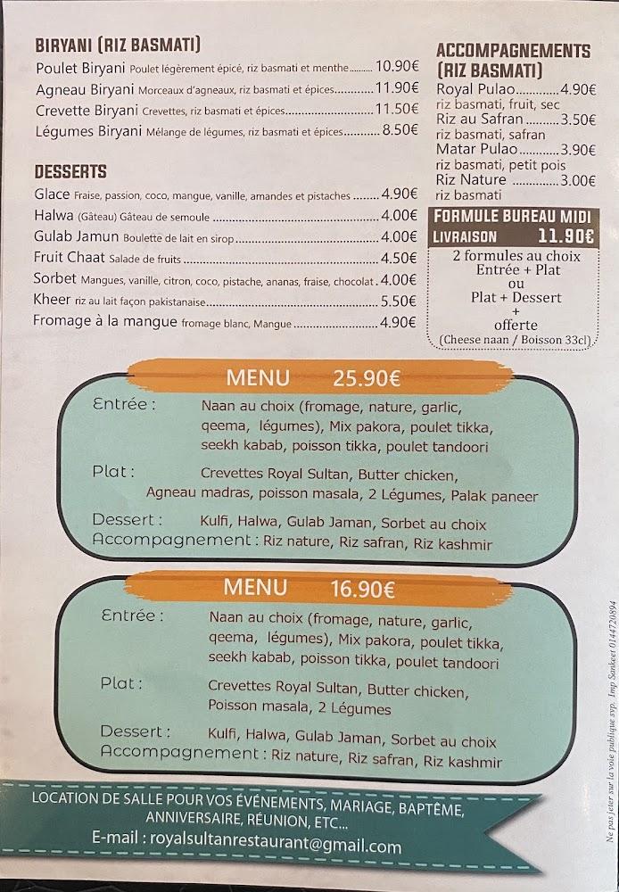 Royal sultan - Menu Image 3